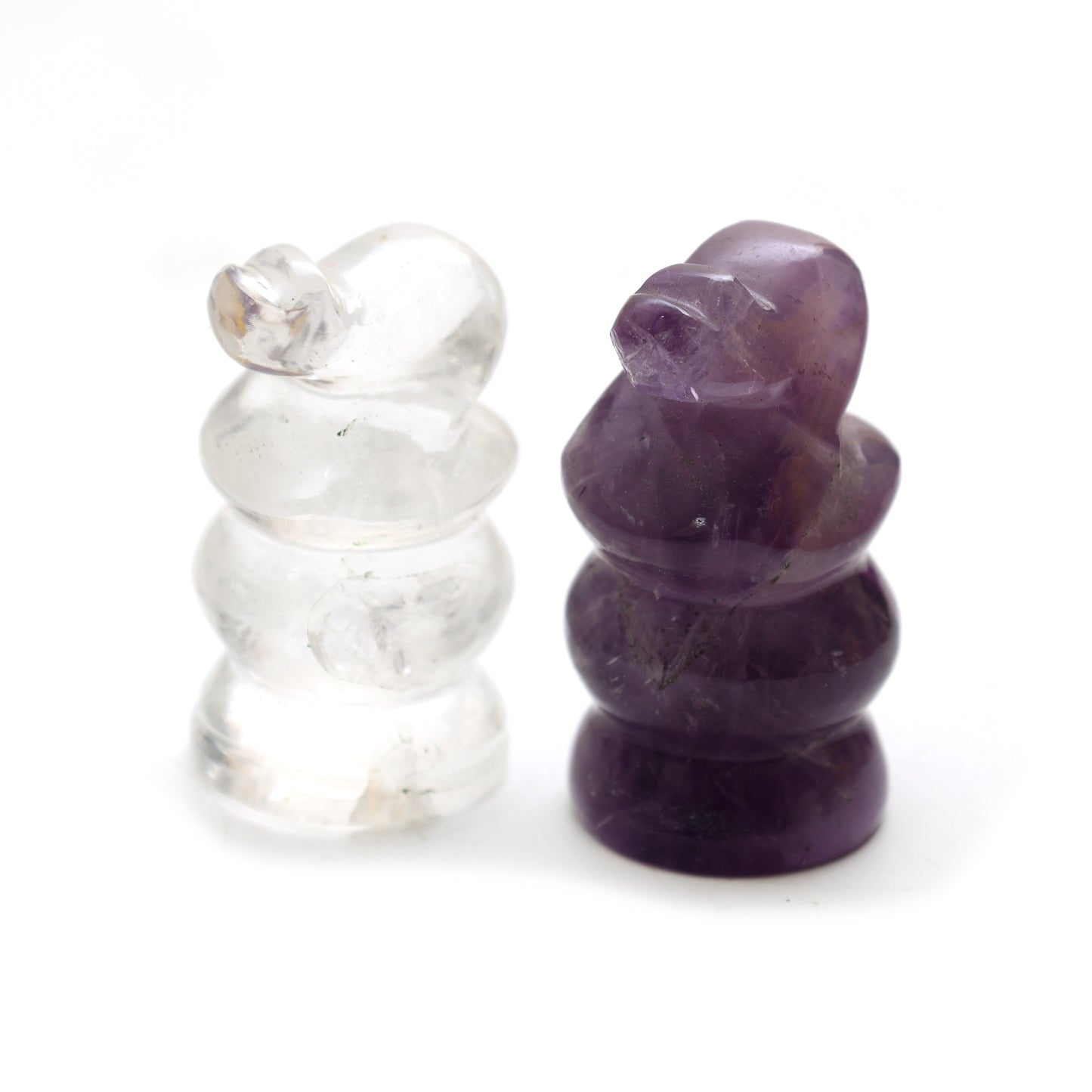 Mother of Pearl Chess Set - Clear Quartz + Amethyst