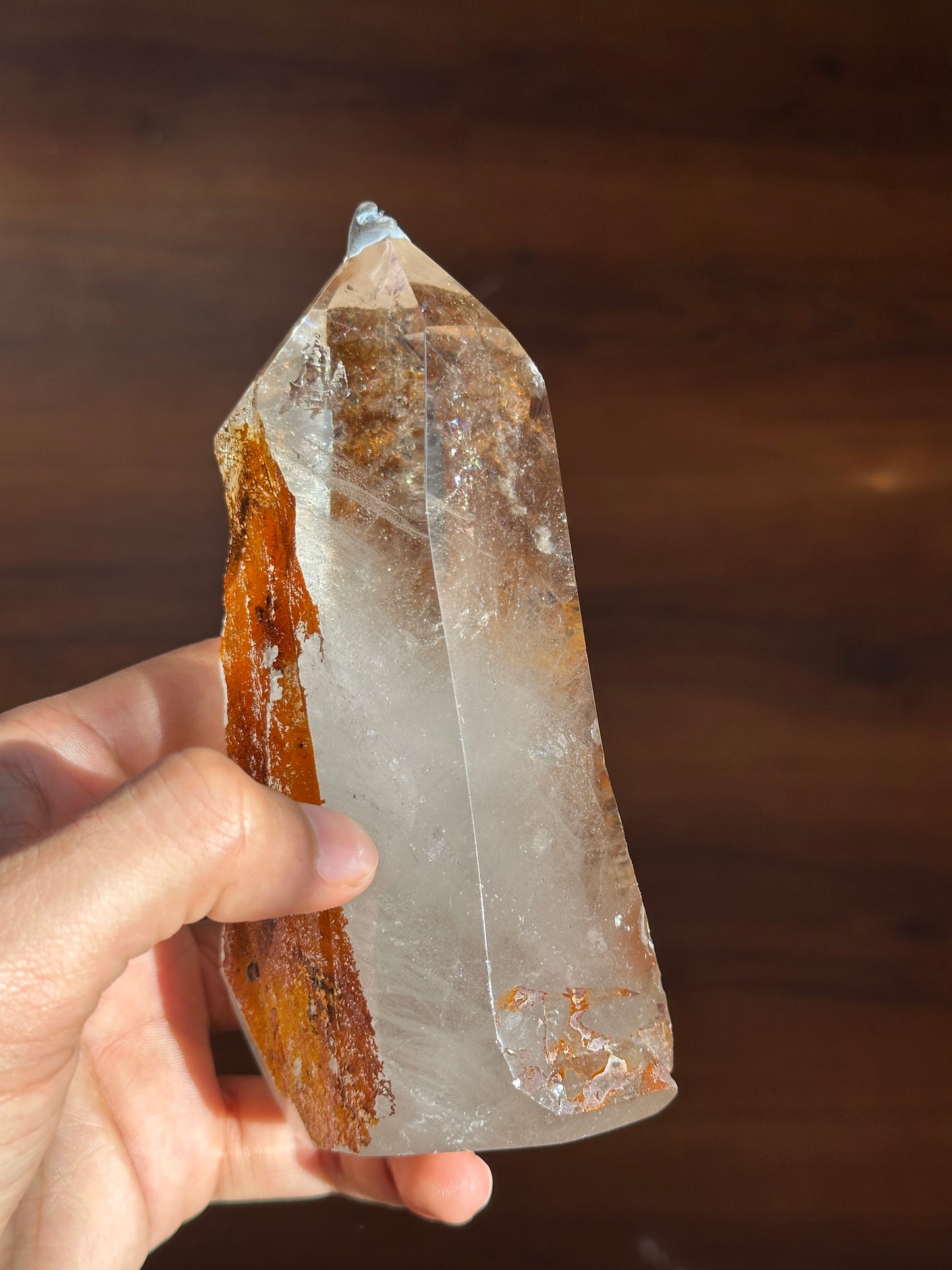 Quartz with Hematite Skin