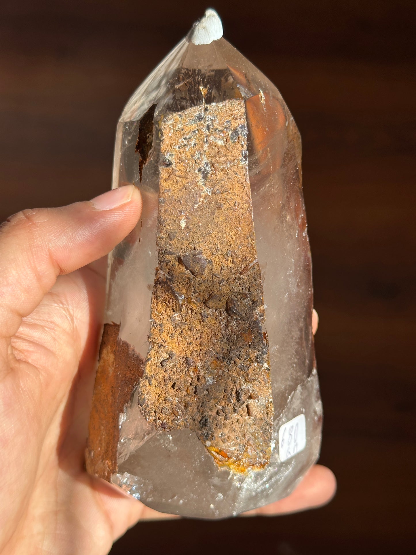Quartz with Hematite Skin