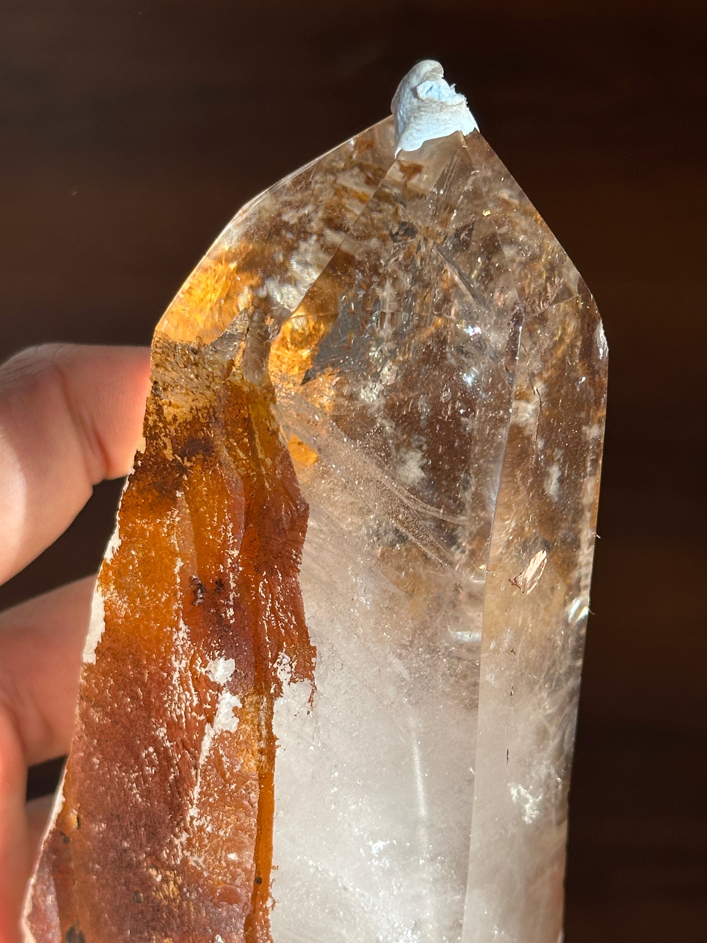 Quartz with Hematite Skin