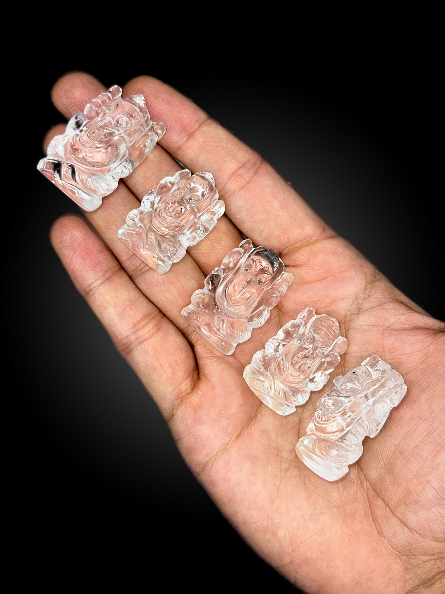 Clear Quartz Ganesha - 1"