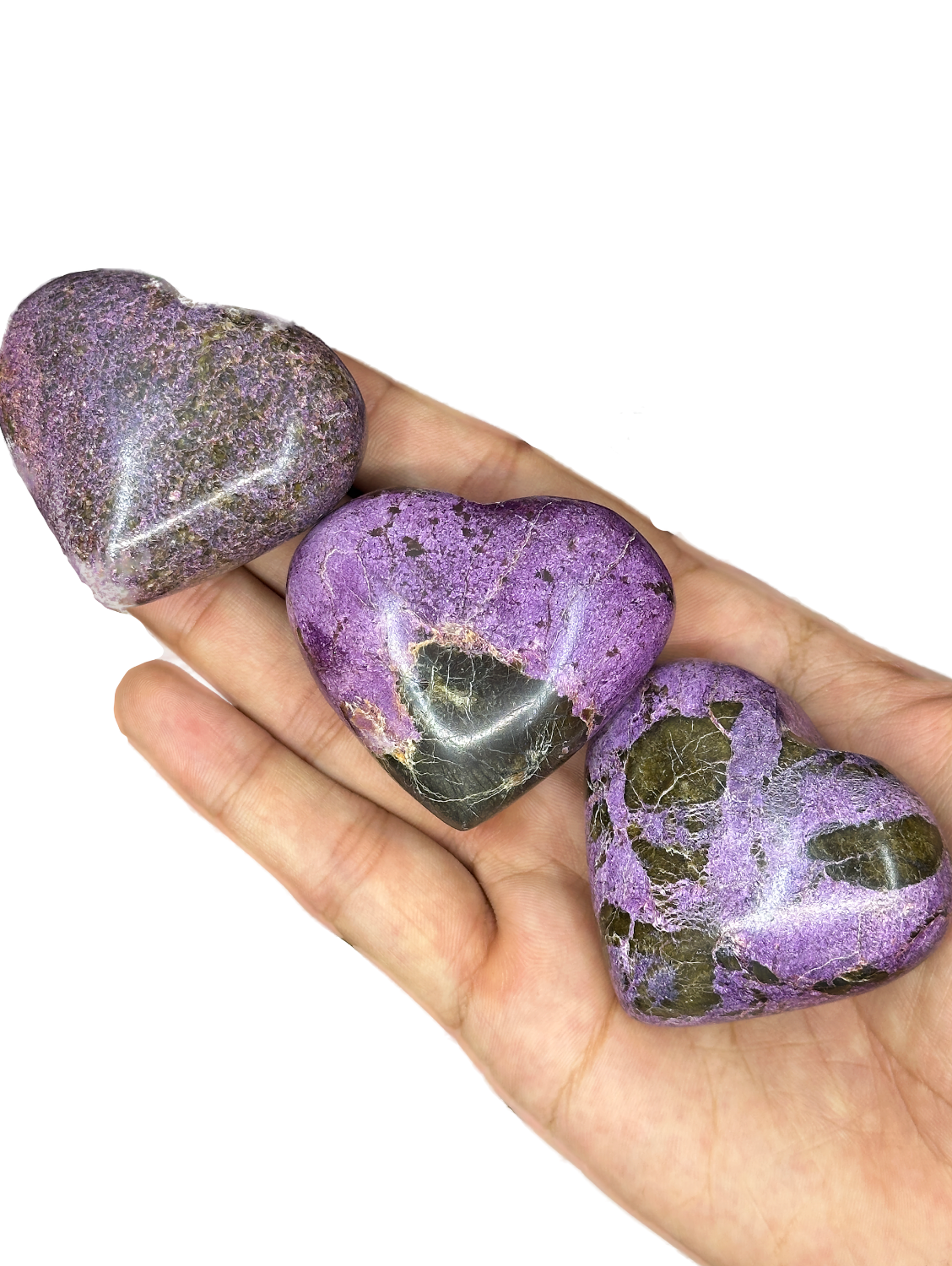 Stichtite (Atlantisite) Hearts