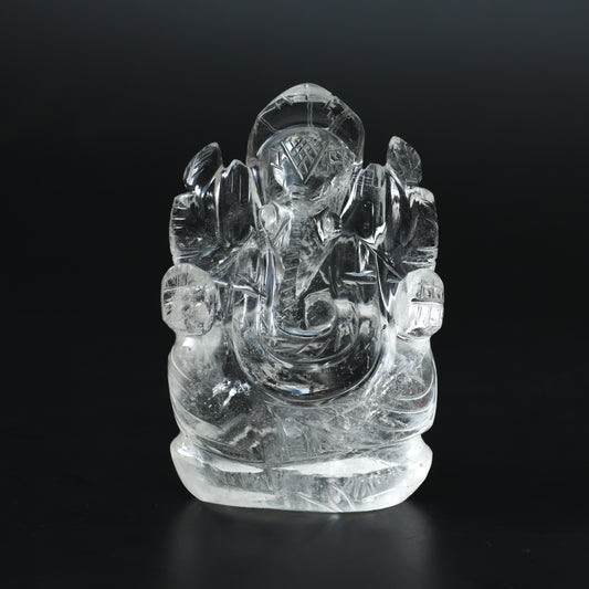 Clear Quartz Ganesha - 3"