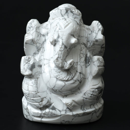 Howlite Ganesha - 3"