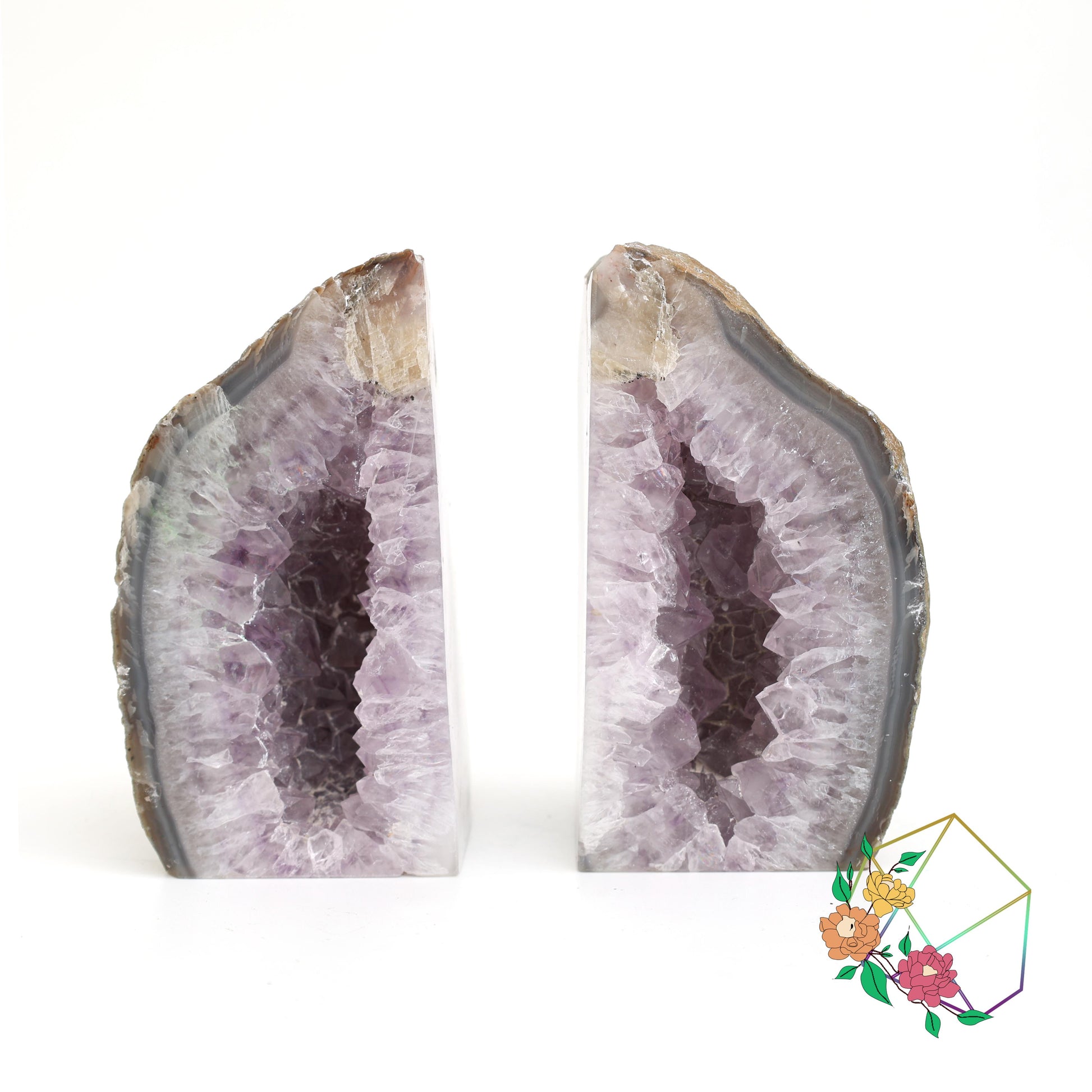 Amethyst Geode Bookend - Atyahara Rocks and Minerals