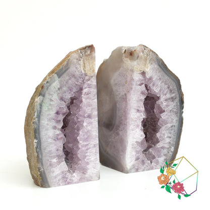 Amethyst Geode Bookend - Atyahara Rocks and Minerals