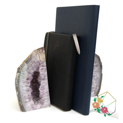 Amethyst Geode Bookend - Atyahara Rocks and Minerals