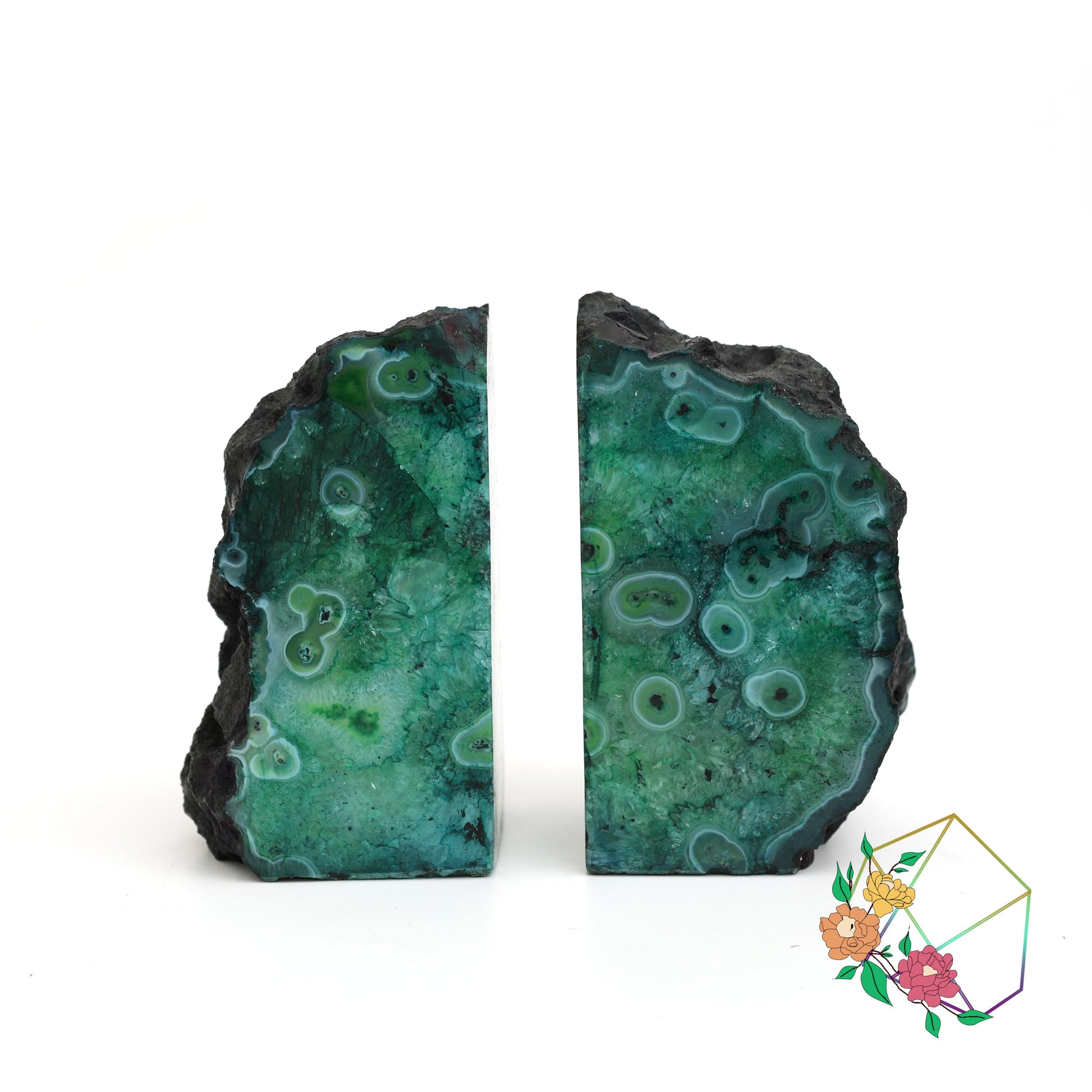 Verdant Gemstone Agate Bookends - Atyahara Rocks and Minerals