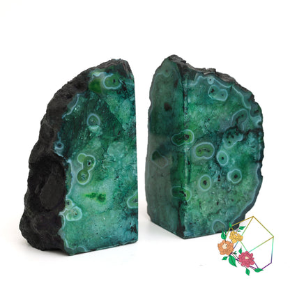 Verdant Gemstone Agate Bookends - Atyahara Rocks and Minerals