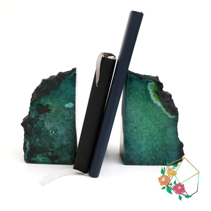 Forest Green Agate Bookends - Atyahara Rocks and Minerals