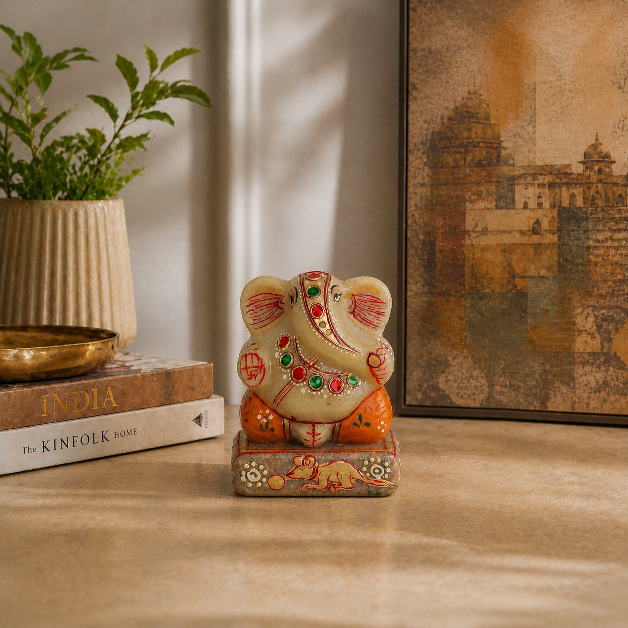 Aventurine Painted Ganesha - Atyahara Rocks and Minerals