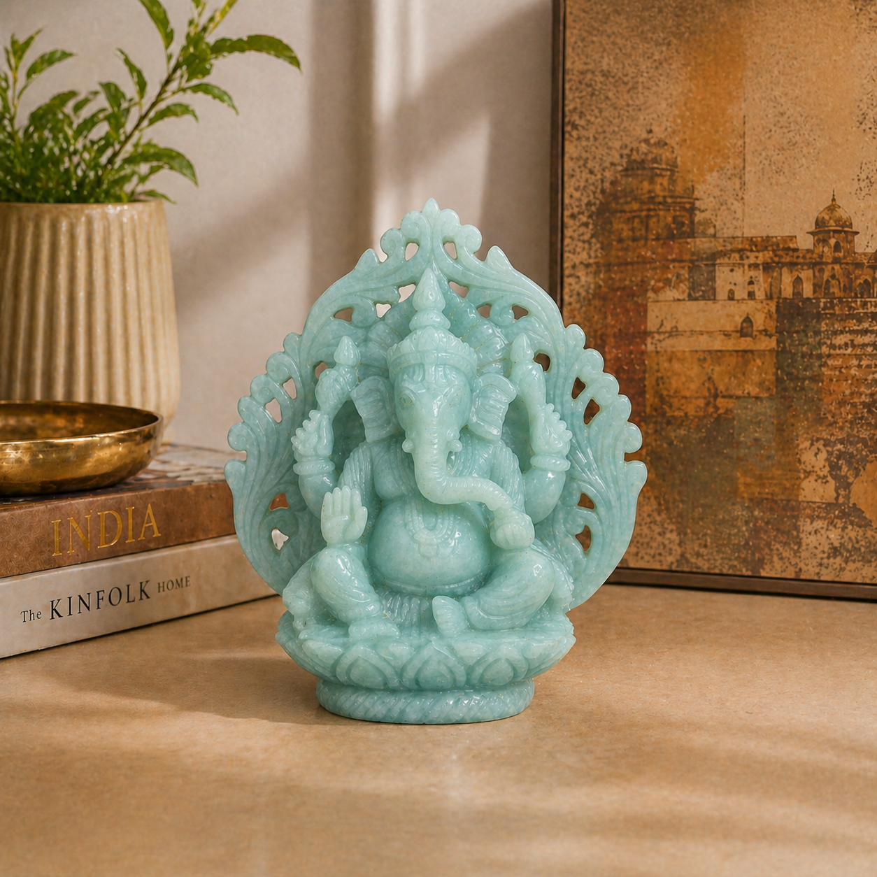 Amazonite Ganesha - 490grams - Atyahara Rocks and Minerals