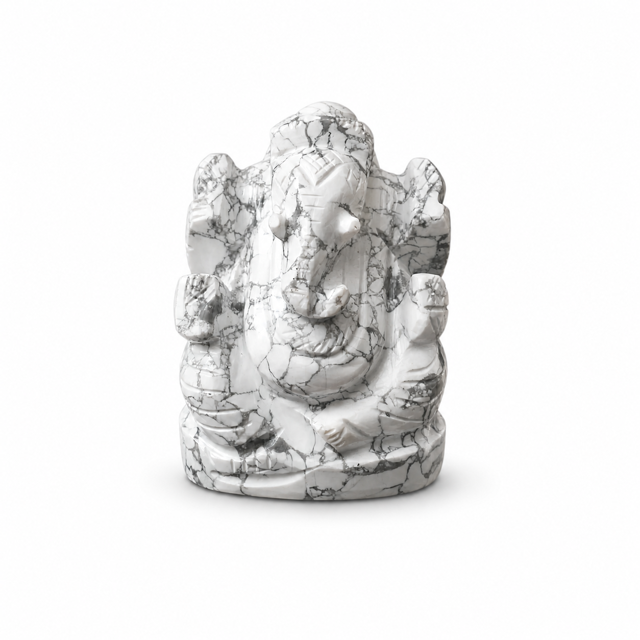 Howlite Ganesha - Atyahara Rocks and Minerals