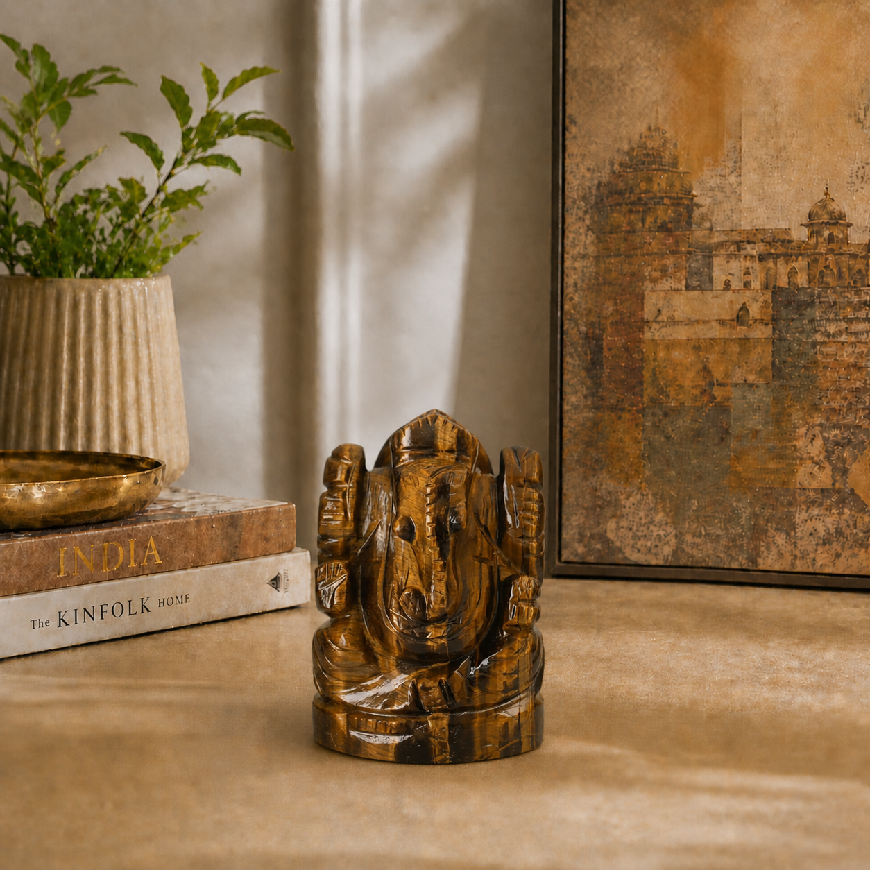 Tiger's Eye Ganesha - Atyahara Rocks and Minerals