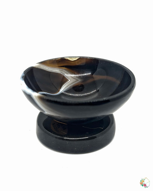 Black Banded Agate Bowl 2''