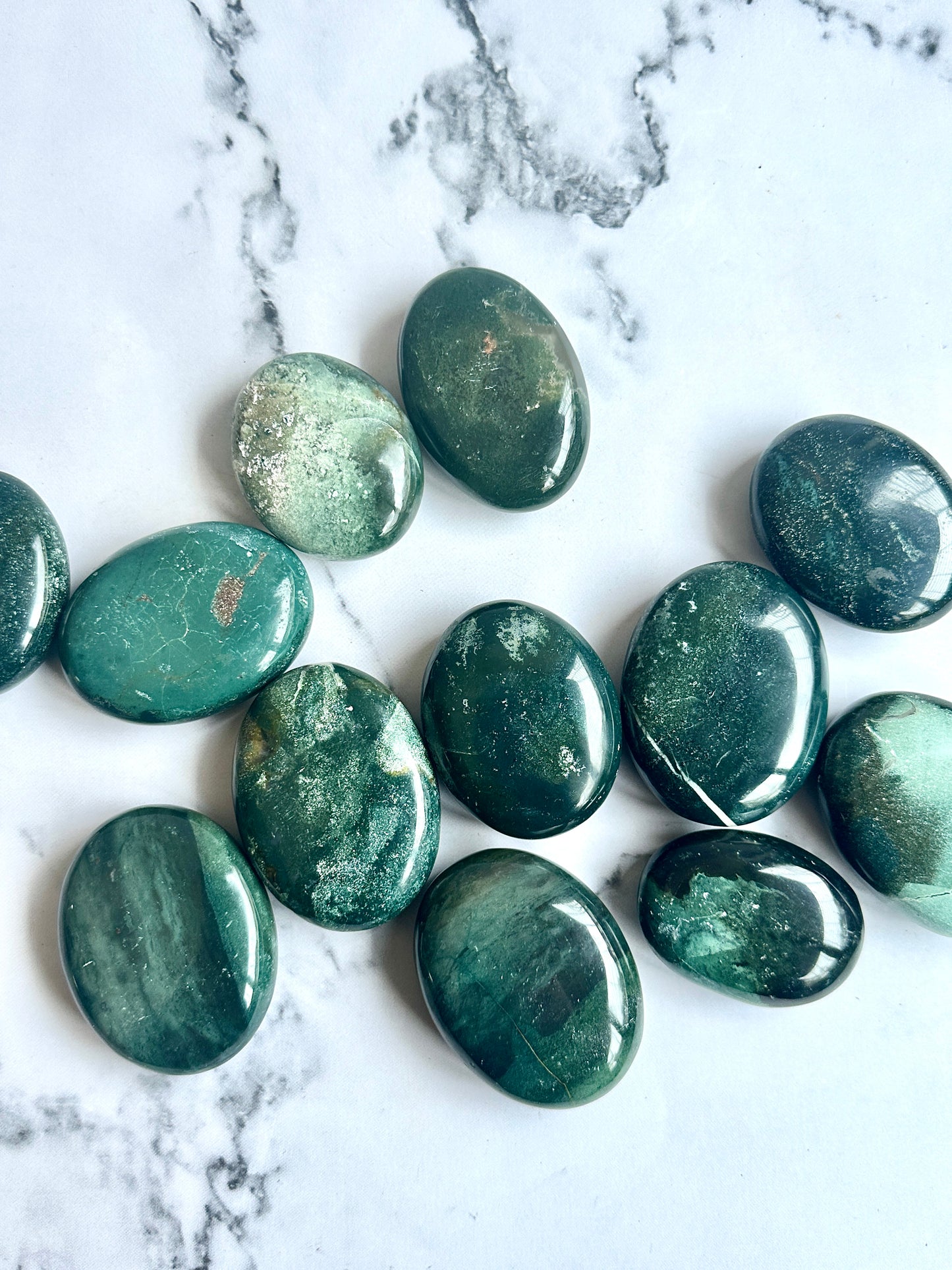 Green Jasper Palmstone - Atyahara Rocks and Minerals