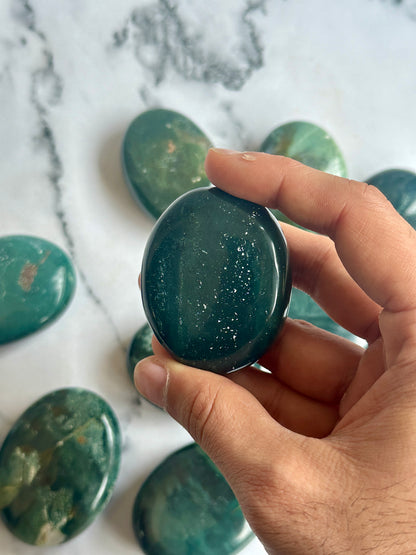 Green Jasper Palmstone - Atyahara Rocks and Minerals