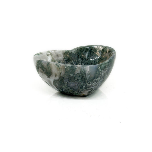 Moss Agate Heart Bowl
