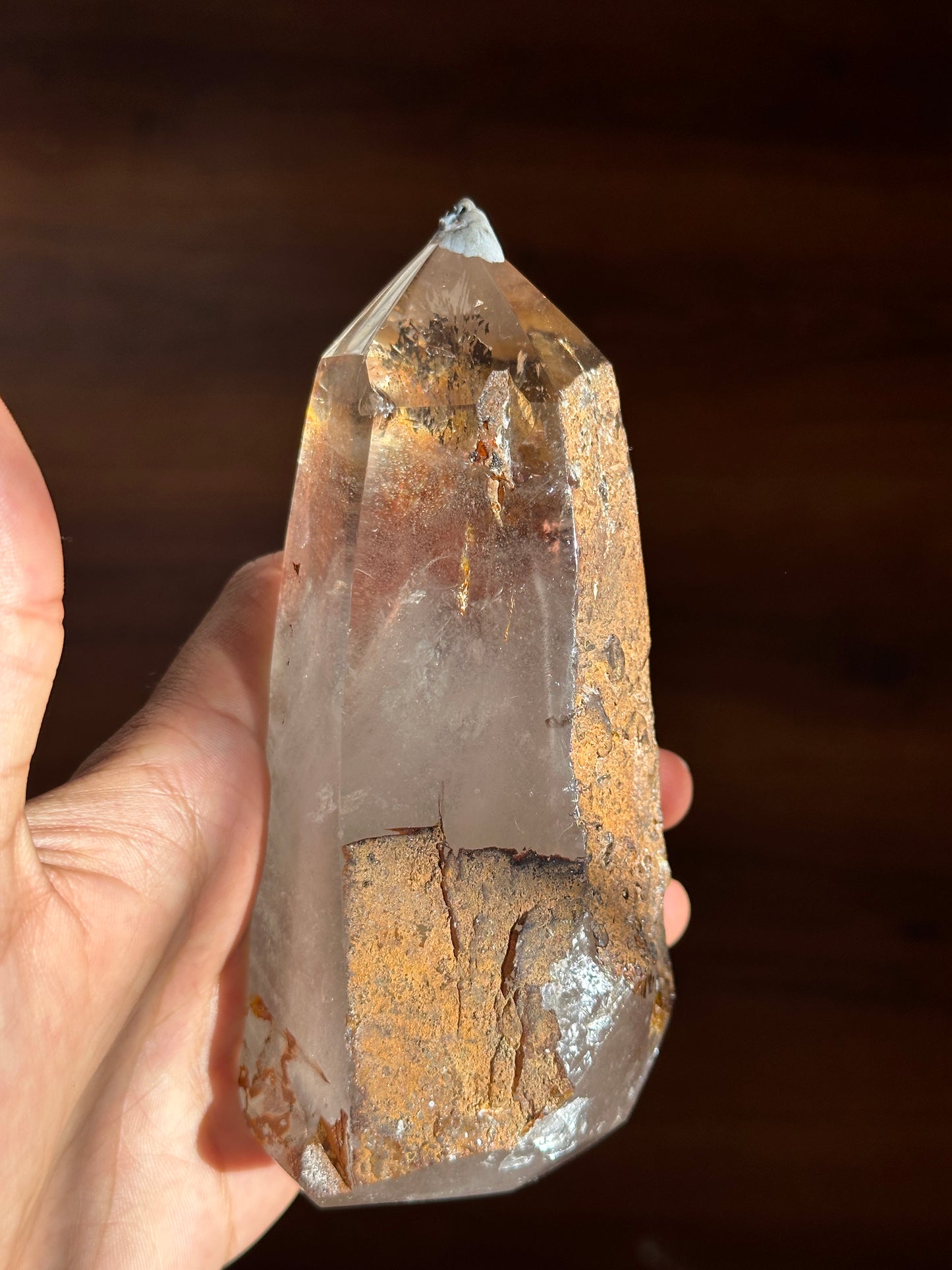 Quartz with Hematite Skin