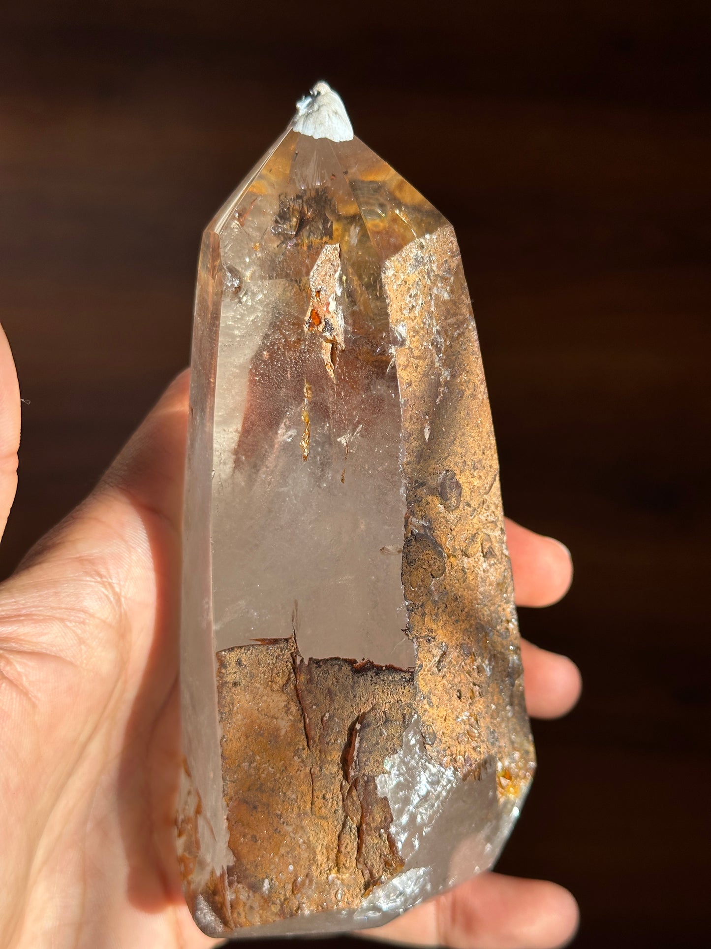 Quartz with Hematite Skin
