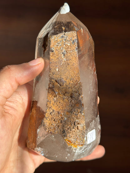 Quartz with Hematite Skin