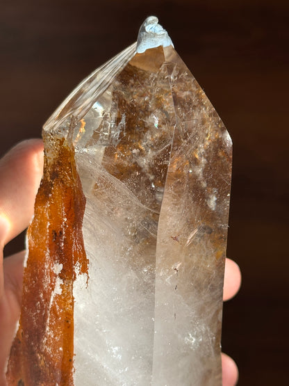 Quartz with Hematite Skin