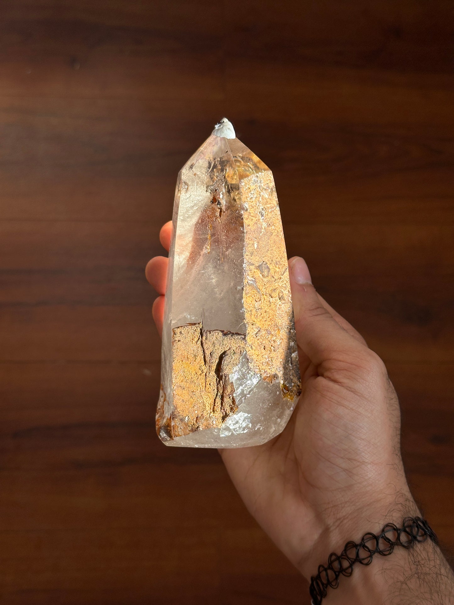 Quartz with Hematite Skin