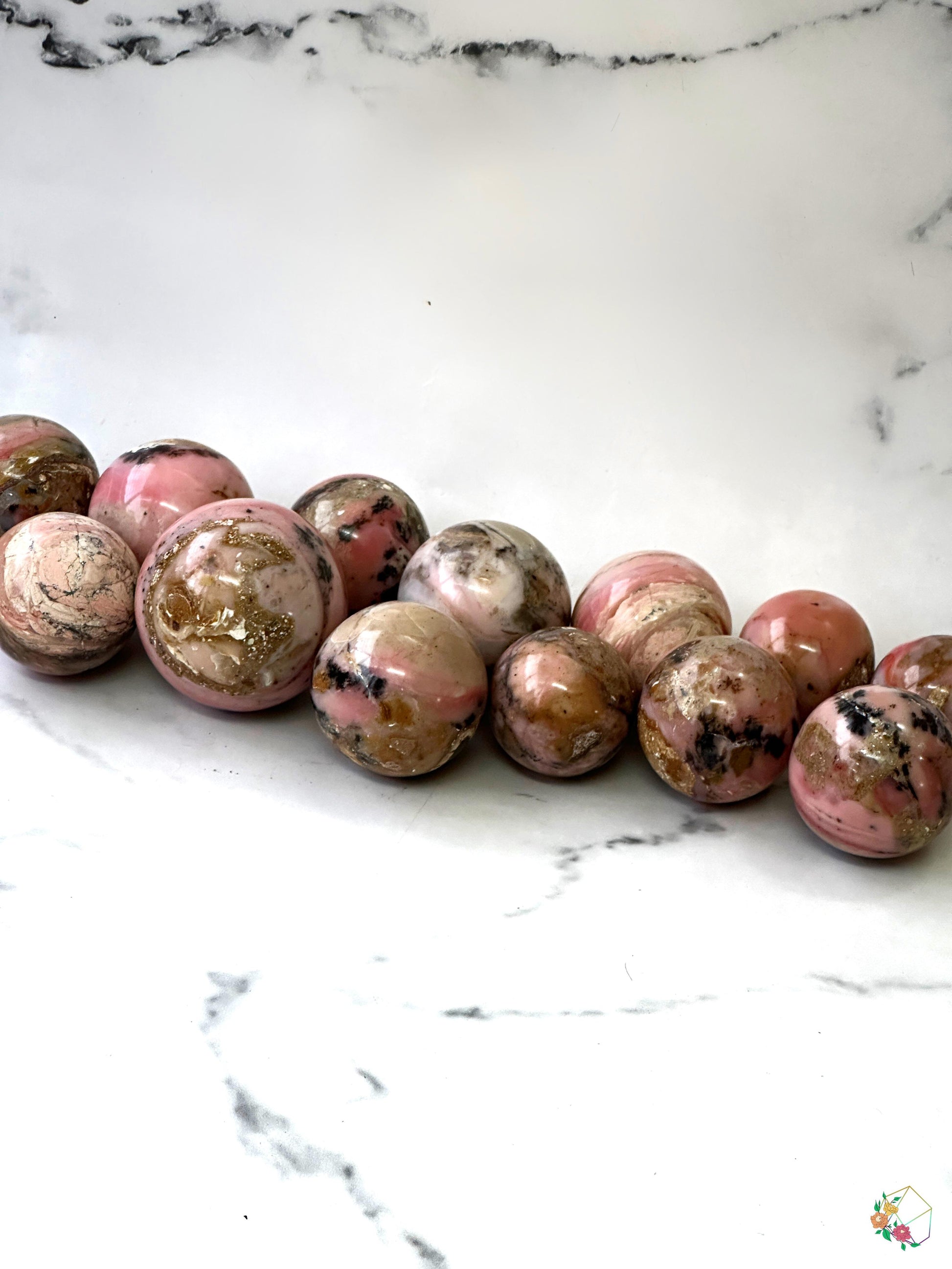 Pink Opal Spheres - Atyahara Rocks and Minerals