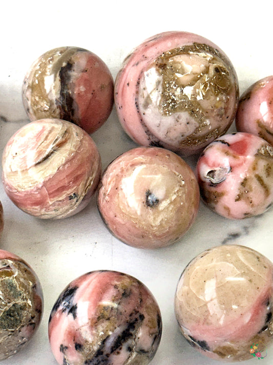 Pink Opal Spheres - Atyahara Rocks and Minerals