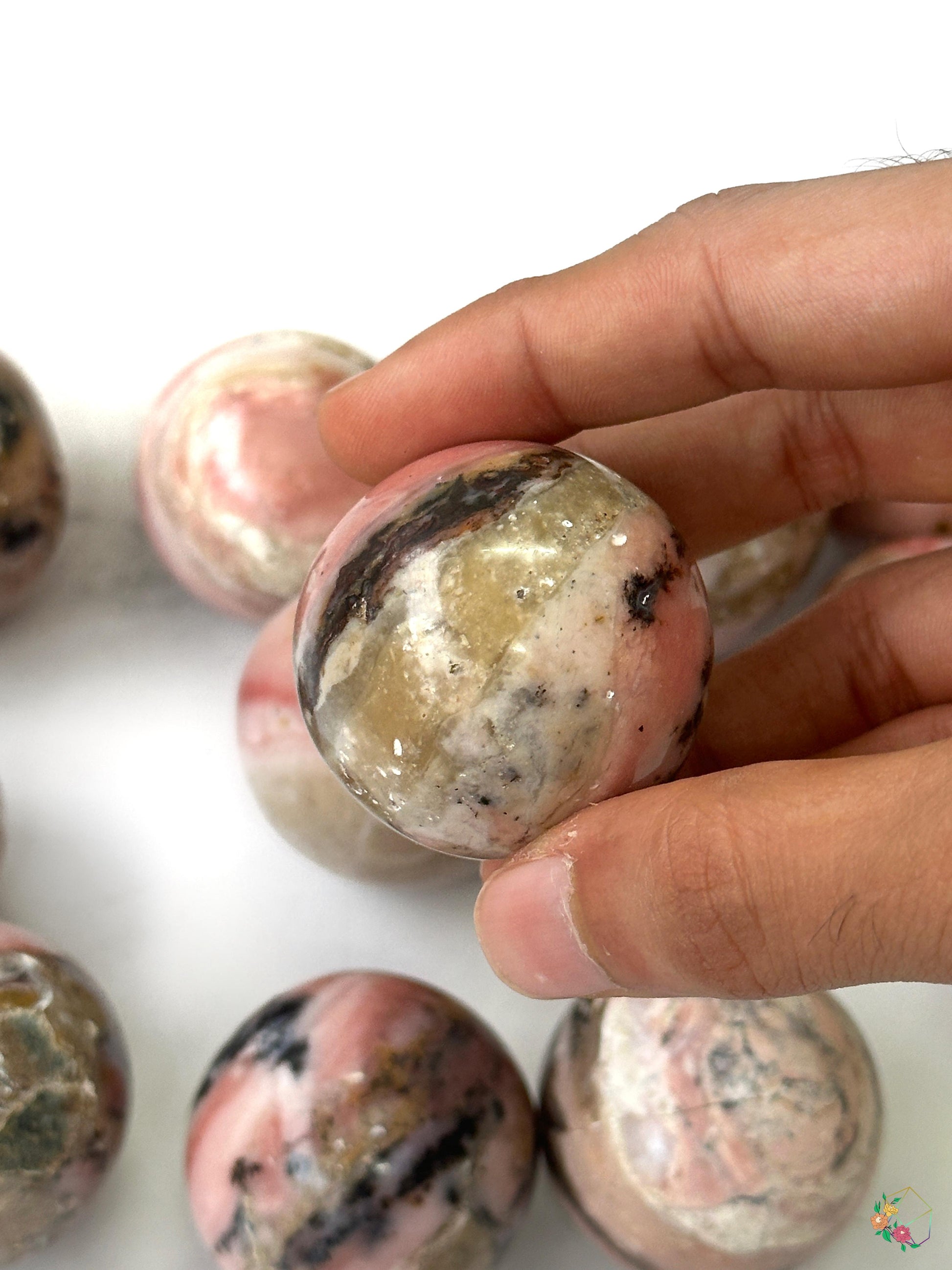 Pink Opal Spheres - Atyahara Rocks and Minerals