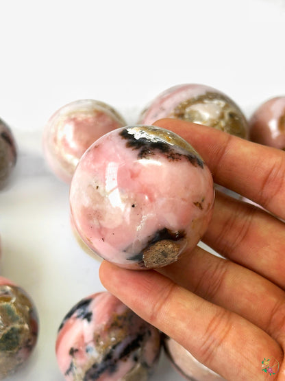 Pink Opal Spheres - Atyahara Rocks and Minerals