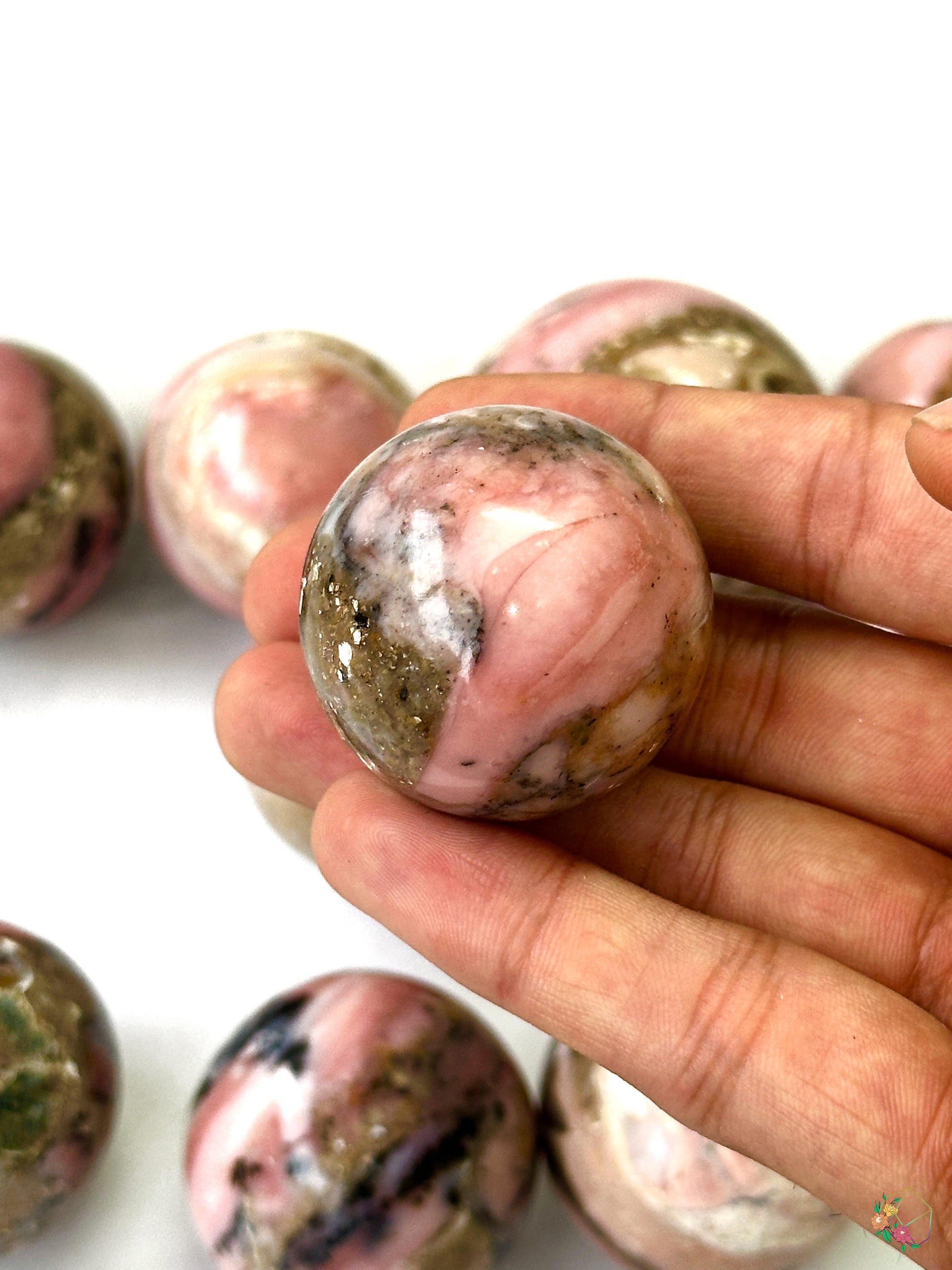 Pink Opal Spheres - Atyahara Rocks and Minerals