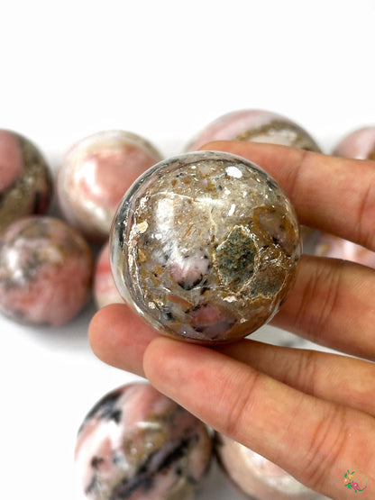 Pink Opal Spheres - Atyahara Rocks and Minerals