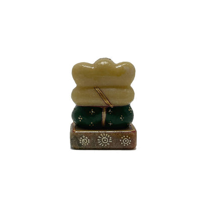 Yellow Aventurine Painted Ganesha - 2.5"