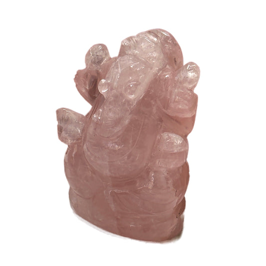 Rose Quartz Ganesha - 2"