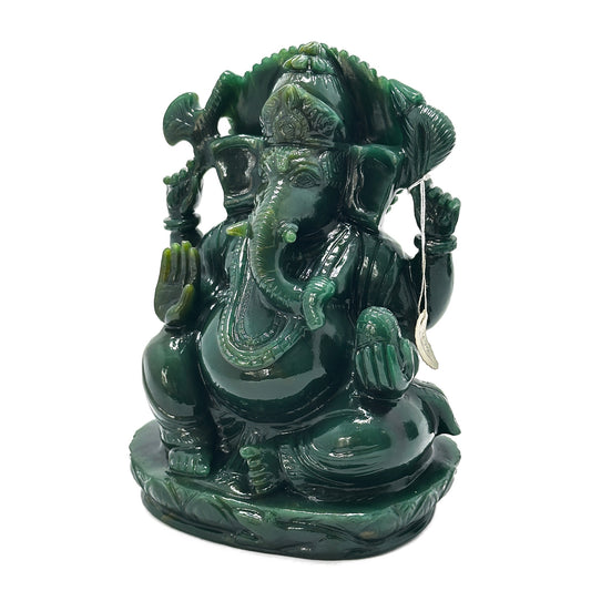 Dark Green Aventurine Ganesha - 1424grams