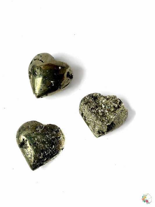 Pyrite Hearts - Atyahara Rocks and Minerals