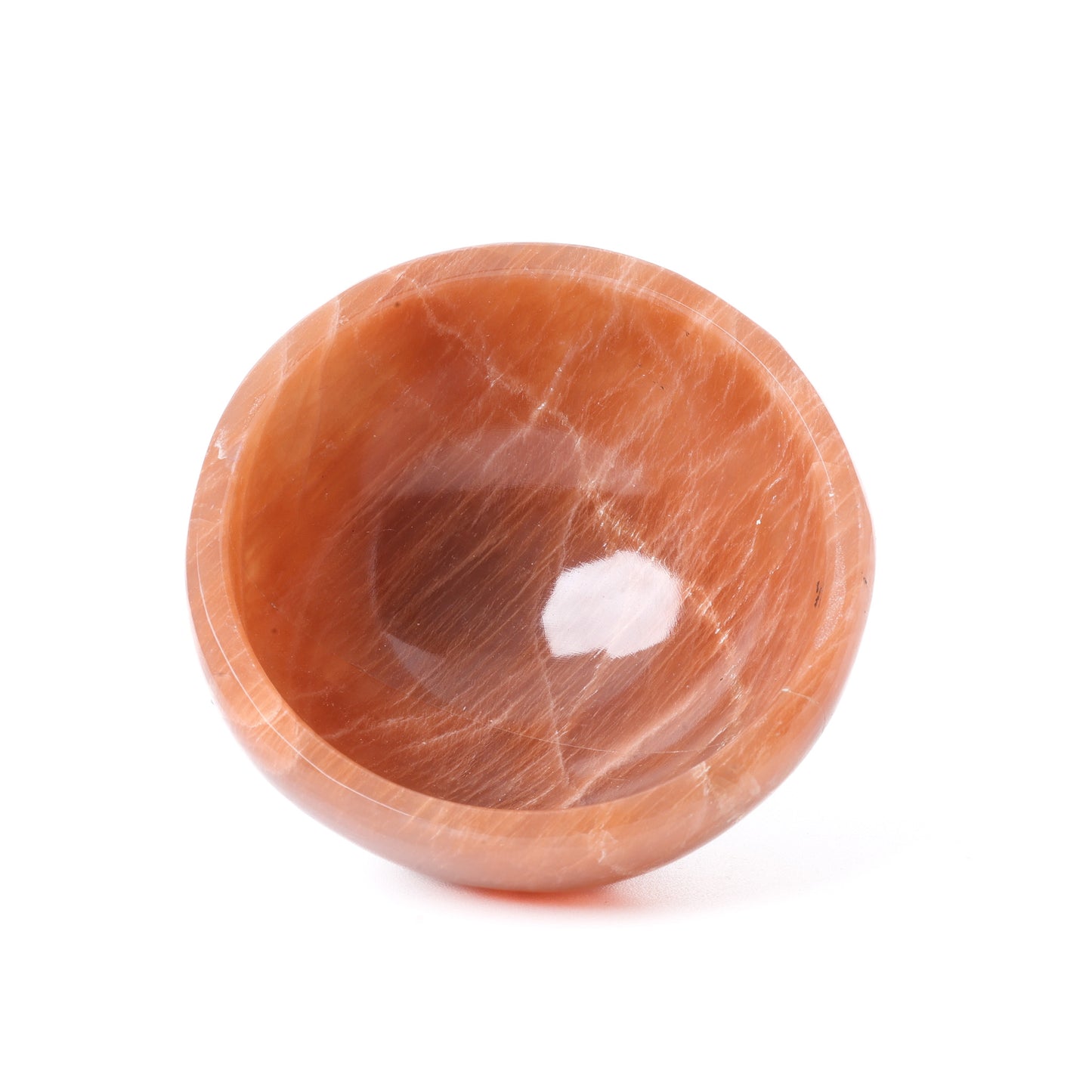 Peach Moonstone Bowl, No.1 - Atyahara Rocks and Minerals