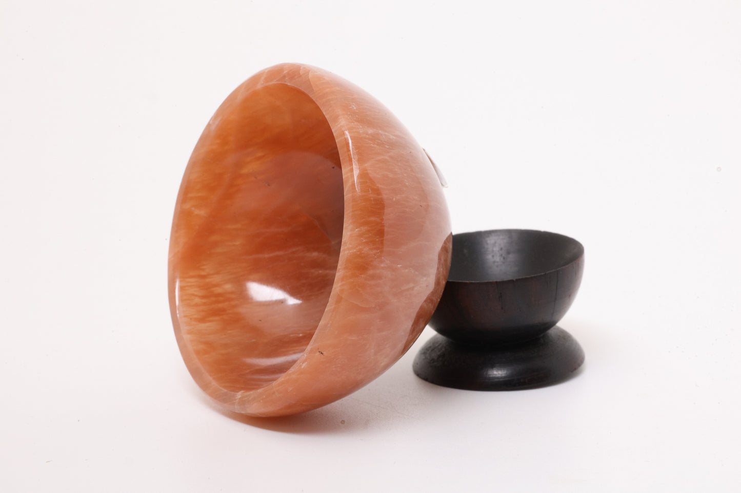 Peach Moonstone Bowl, No.1 - Atyahara Rocks and Minerals