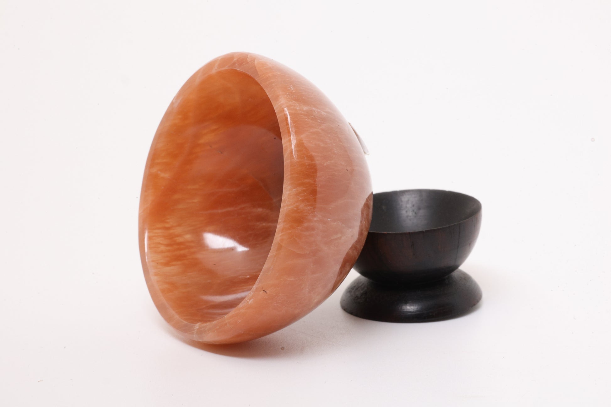 Peach Moonstone Bowl, No.1 - Atyahara Rocks and Minerals