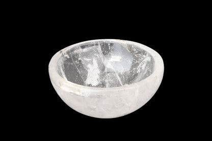 Crystal bowl on a black background