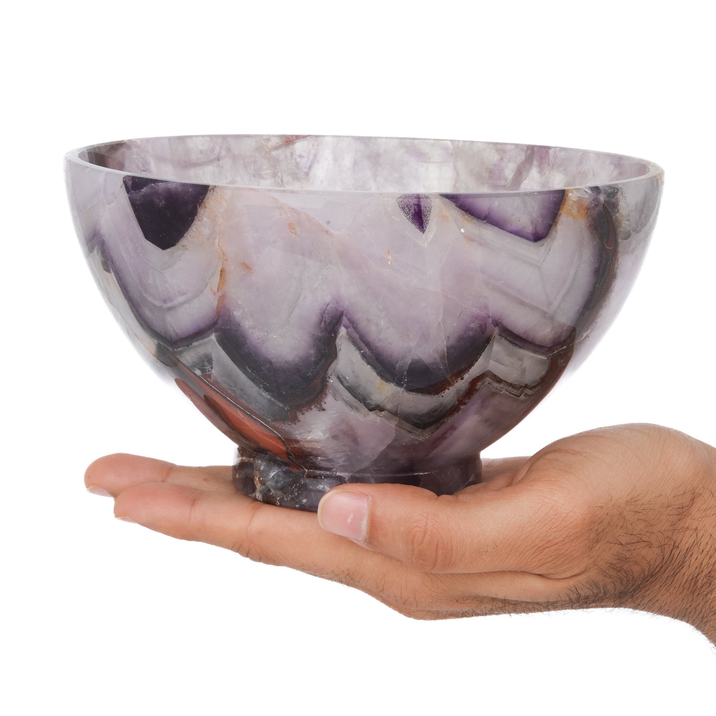 Chevron Amethyst Bowl, Hematite Ridge