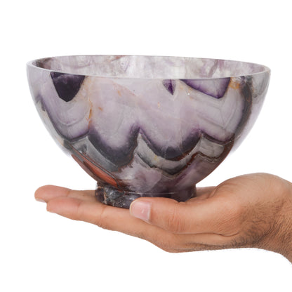 Chevron Amethyst Bowl, Hematite Ridge