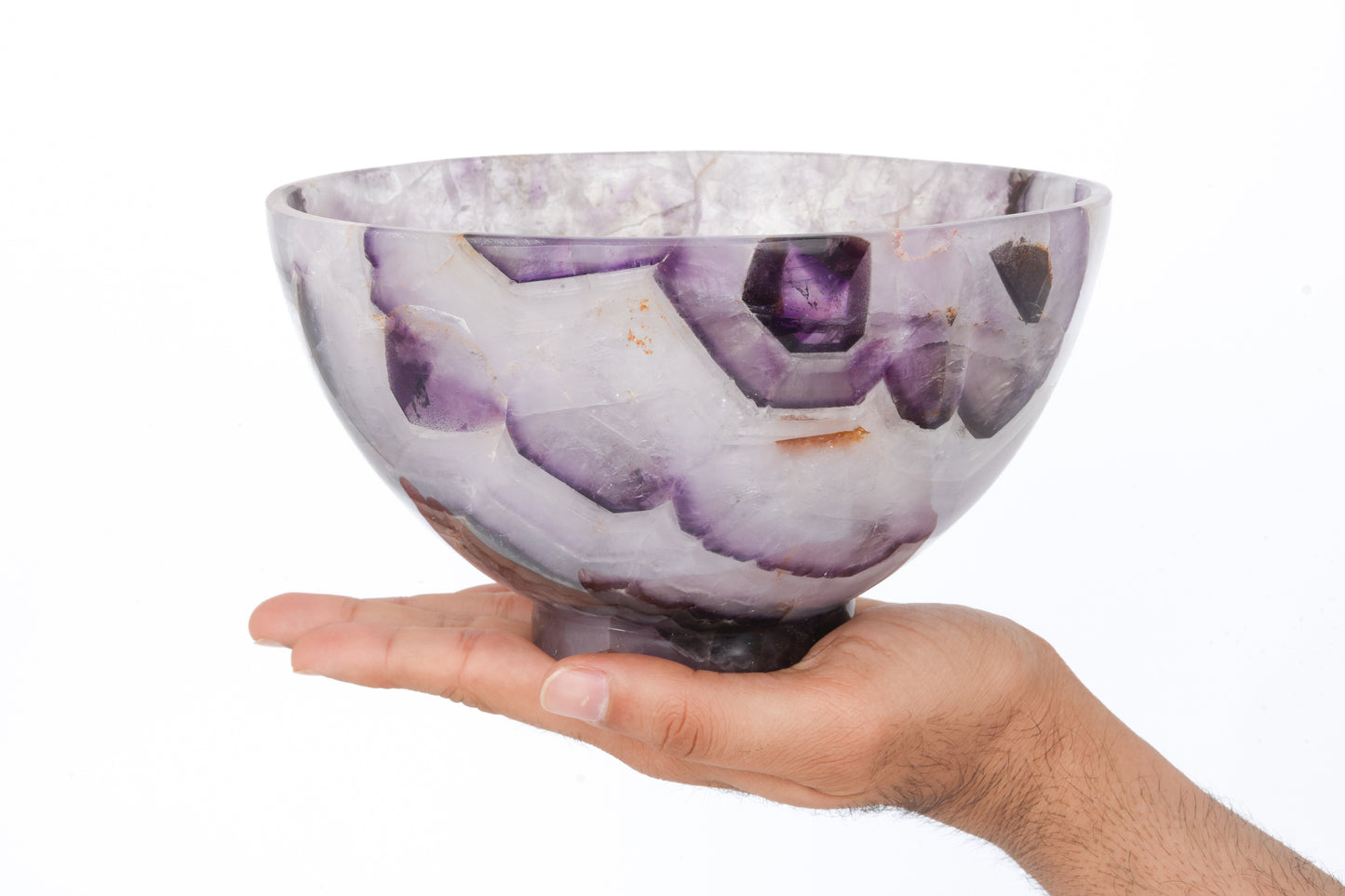 Chevron Amethyst Bowl, Trapiche - Atyahara Rocks and Minerals