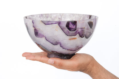 Chevron Amethyst Bowl, Trapiche - Atyahara Rocks and Minerals