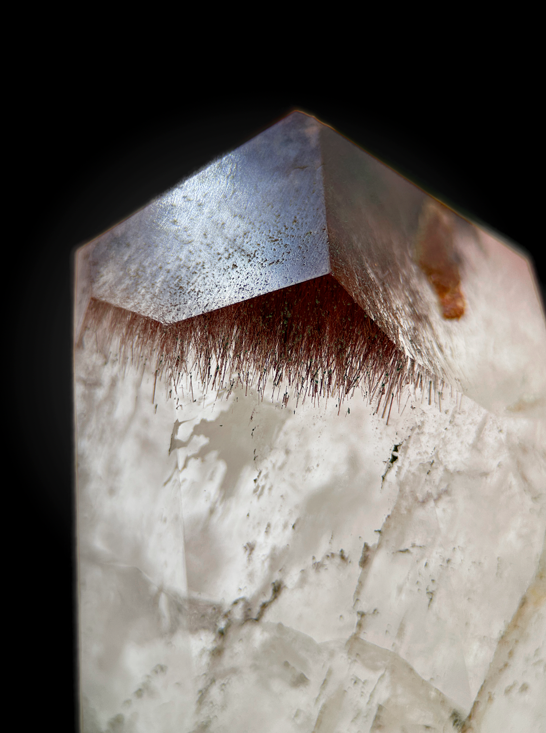 Quartz with Red Rutile