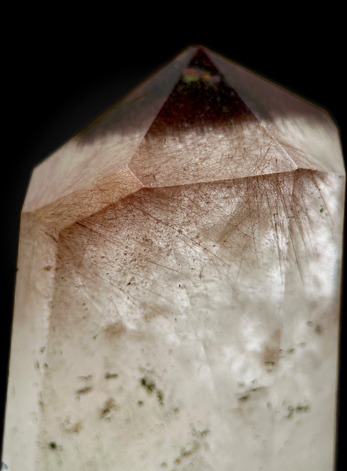Quartz with Red Rutile