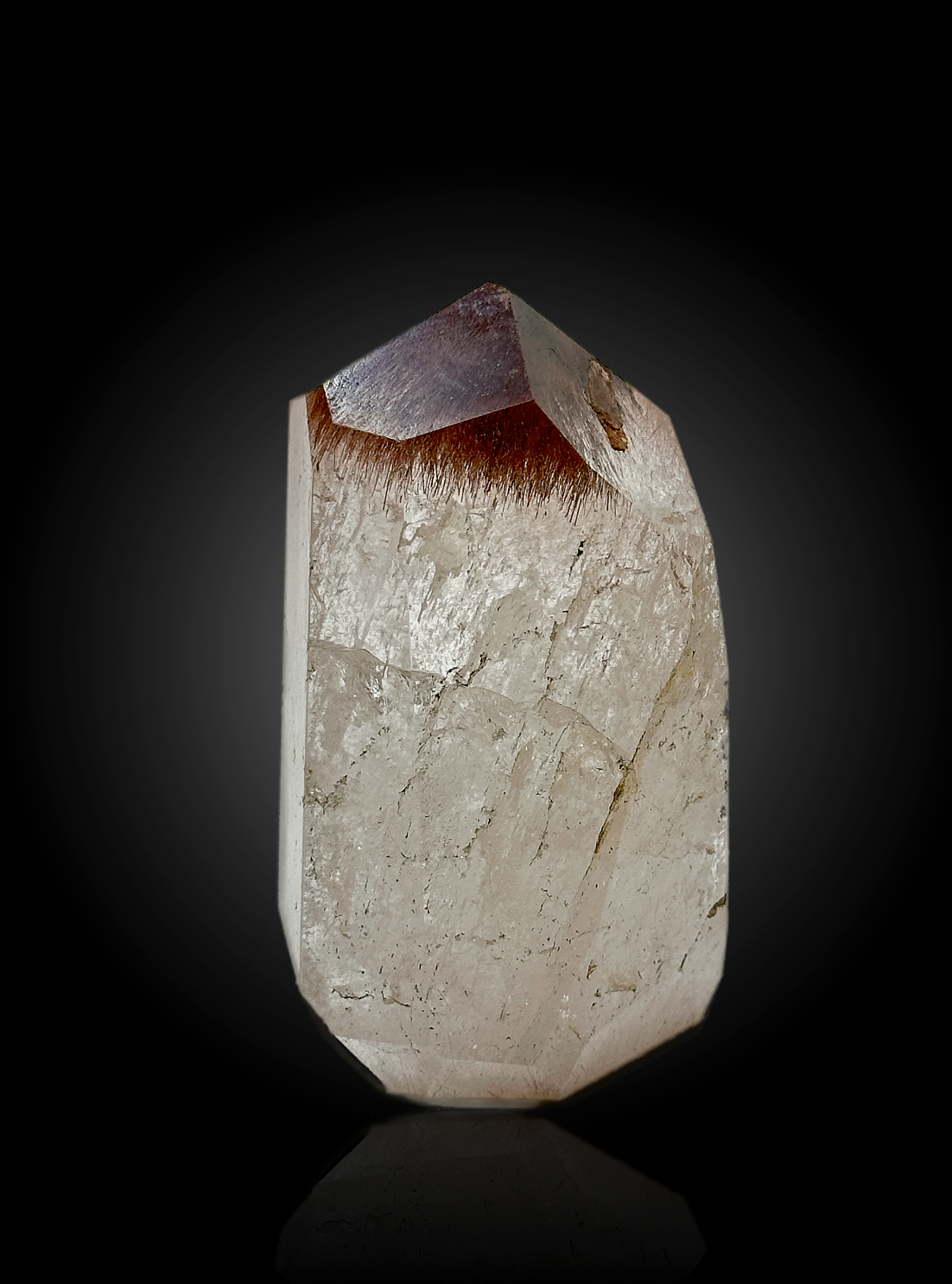 Quartz with Red Rutile
