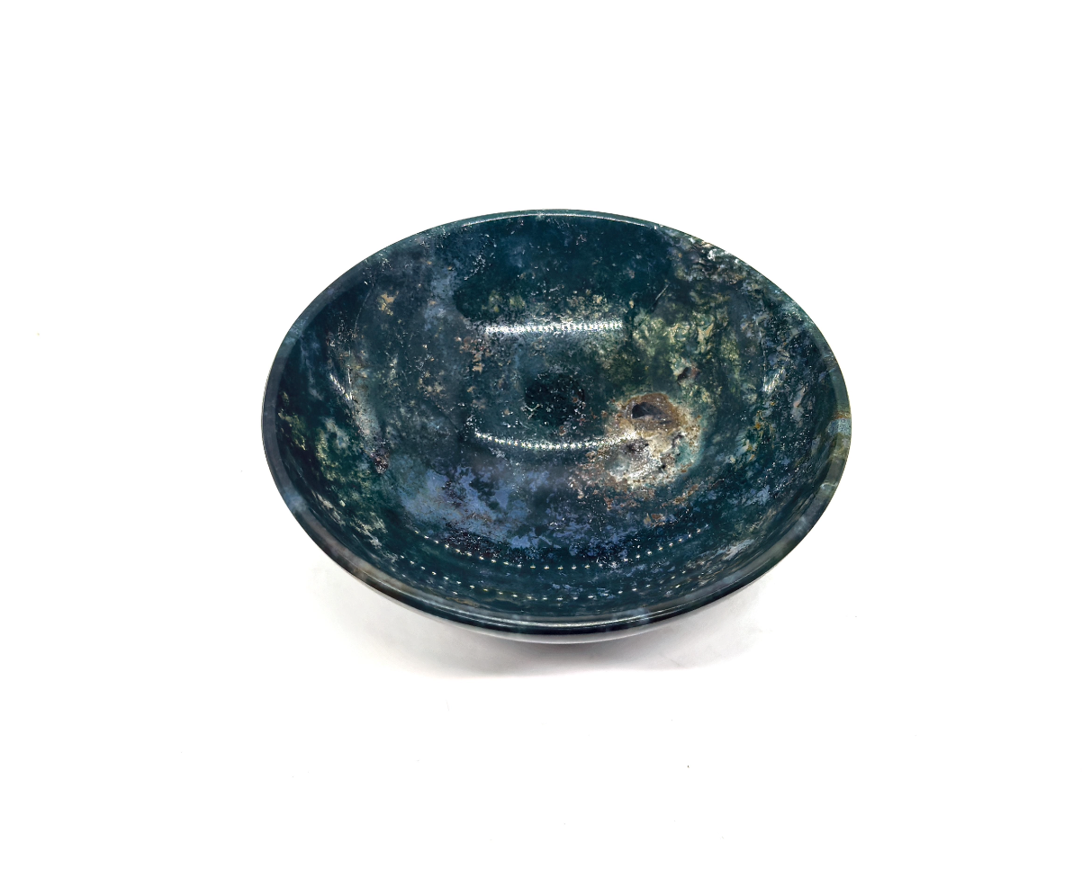 Blue Moss Agate Bowl 5''