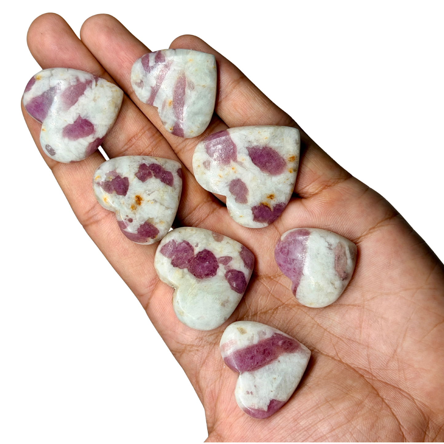 Mini Pink Tourmaline in Quartz Heart